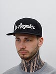 Бейсболка HOOD арт. 100-MWL005-CA069-BK Los Angeles VIII (черный / белый)